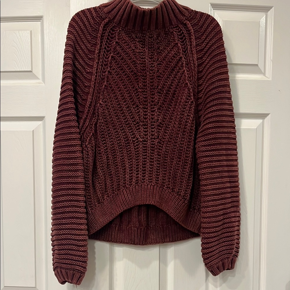 Free People Burgundy Sweater